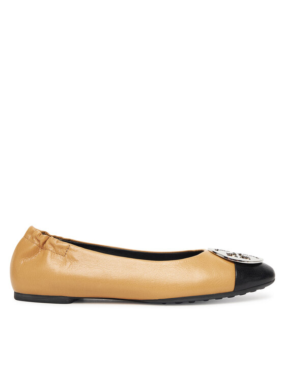 Tory Burch Балетки Tory Burch Claire Cap-Toe Ballet 156309 Бежевий