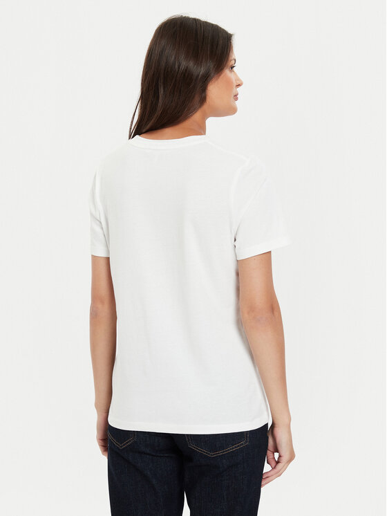 Tommy Hilfiger Tommy Hilfiger Majica Script WW0WW43459 Écru Regular Fit