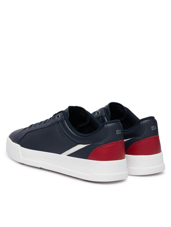 Tommy Hilfiger Sneakersy Tommy Hilfiger Th Court Premium FM0FM05879 Granatowy