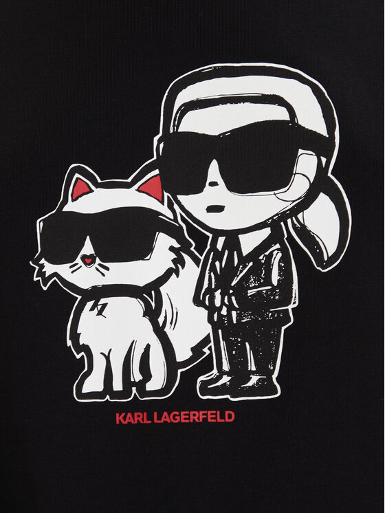 KARL LAGERFELD KARL LAGERFELD Majica A1W17129 Črna Regular Fit