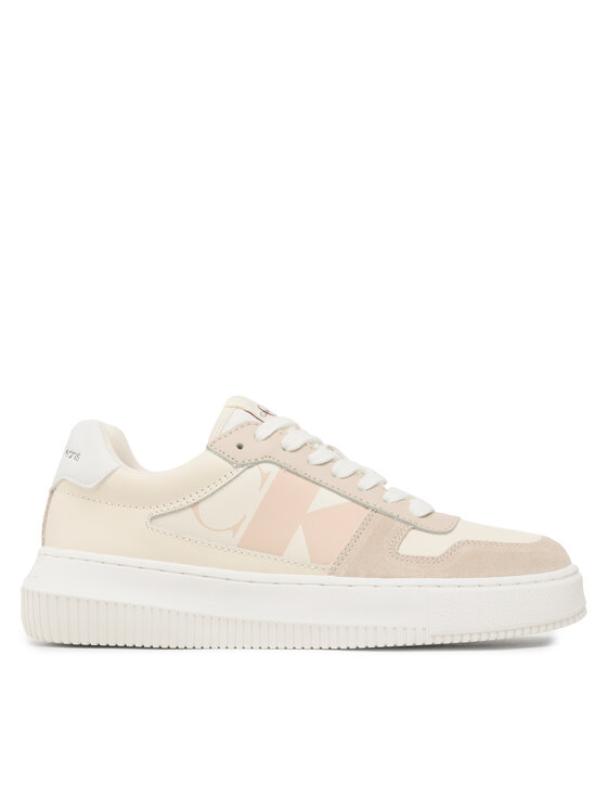 Calvin Klein Jeans Αθλητικά Calvin Klein Jeans Chunky Cupsole Laceup Mix Lth Wn YW0YW01046 Μπεζ