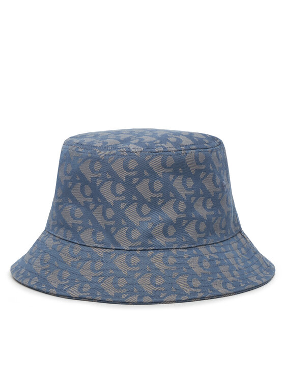 Calvin Klein Klobúk Calvin Klein Logo Jacquard Bucket Hat LV04K5059G Modrá