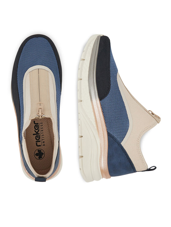 Rieker Sneakersy Rieker 48053-14 Tmavomodrá