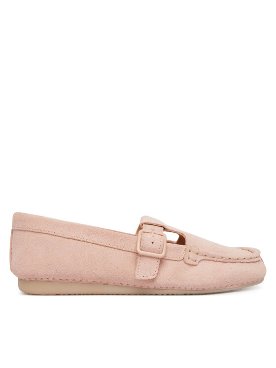 Clarks Mokasyny Clarks Freckle Tbar 26185904 Różowy