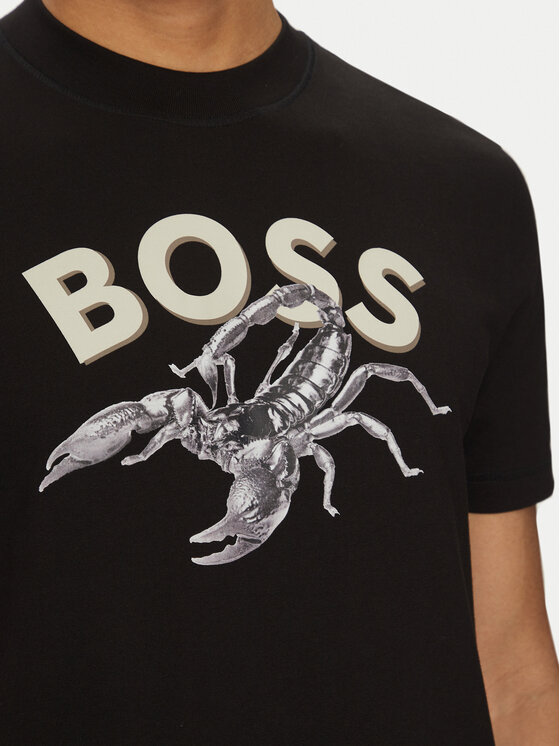 BOSS BOSS T-shirt Te_Bossfish 50539196 Crna Regular Fit
