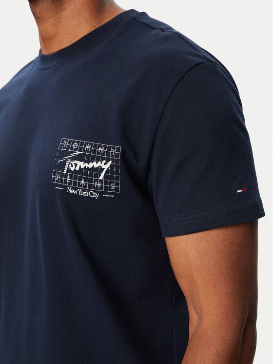 Tommy Jeans Tommy Jeans Camiseta Sign DM0DM23177 Azul marino Regular Fit