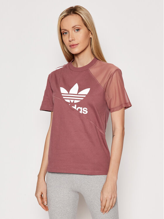 adidas adidas Majica adicolor Split Trefoil HC7044 Roza Regular Fit