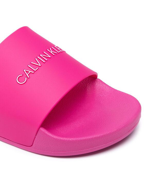 Calvin Klein Jeans Şlapi Calvin Klein Jeans Slide Institutional Ck Tpu YW0YW00104 Roz