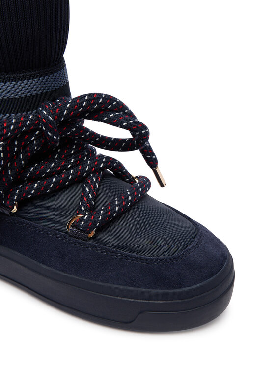 Tommy Hilfiger Sniega zābaki Tommy Hilfiger Tommytech Rwb Snowboot Warm FW0FW09163 Tumši zils