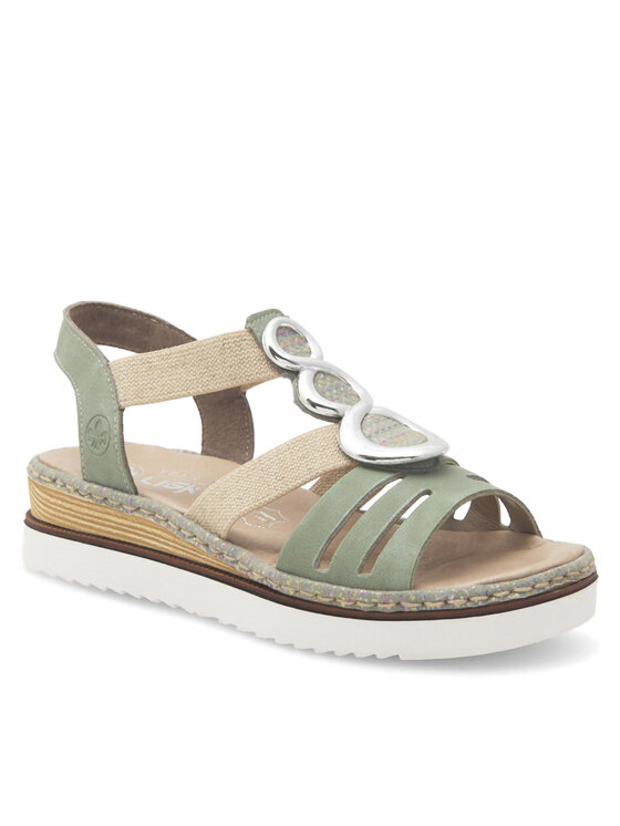 Rieker Sandali Rieker 679L4-52 Zelena
