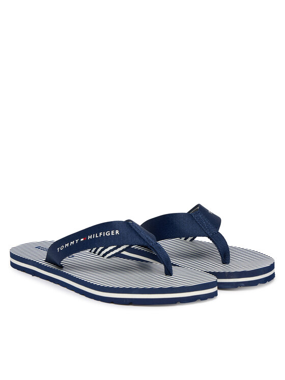 Tommy Hilfiger Flip-flops Tommy Hilfiger Th Ithaca Stripe Summer Sandal FW0FW09192 Sötétkék