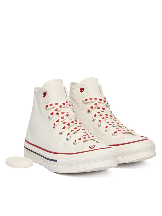 Converse Кеди Converse Chuck Taylor All Star Lift Platform Hearts A19062C Écru