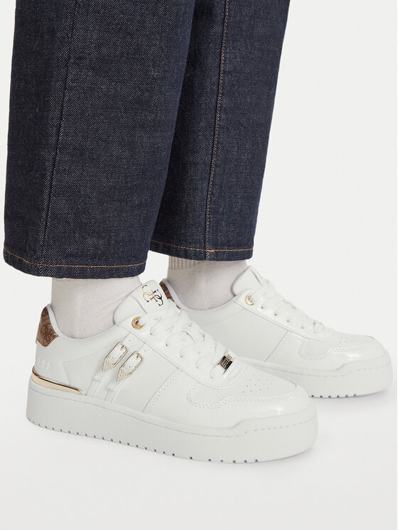 Guess Sneakersy Guess FLFMAG ELE12 Bílá