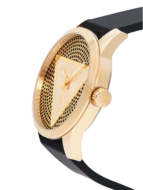 Guess Ročna ura Guess Badge GW0916G1 Zlata