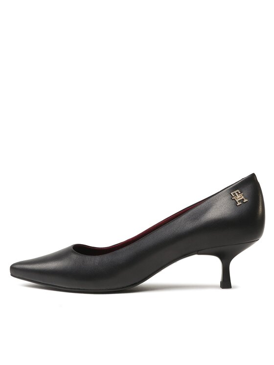 Tommy Hilfiger Nizki čevlji Tommy Hilfiger Pointy Kitten Heel Pump FW0FW07524 Črna