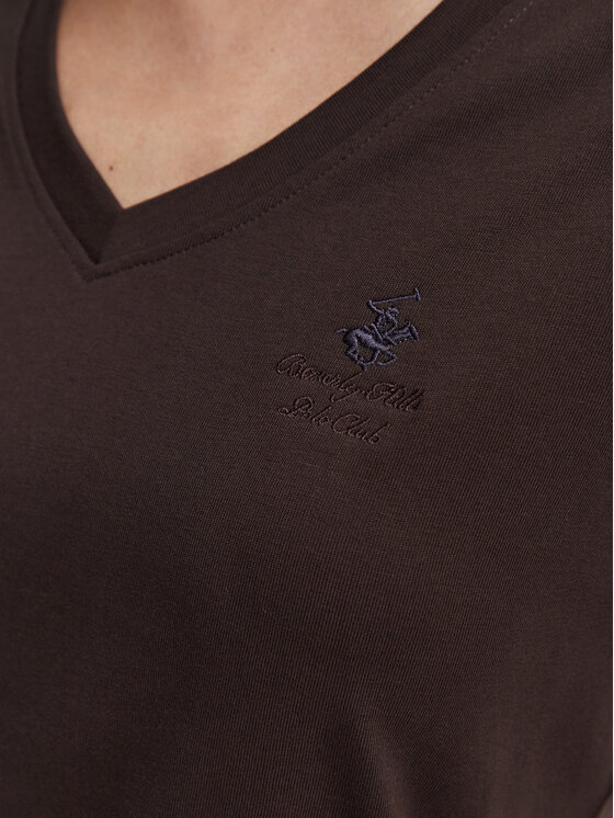 Beverly Hills Polo Club Beverly Hills Polo Club Camiseta P-SS26W-TS5165187 Marrón oscuro Regular Fit