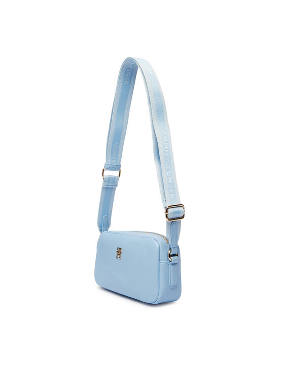 Tommy Hilfiger Ročna torba Tommy Hilfiger Th Essential Camera Bag AW0AW18370 Svetlo modra