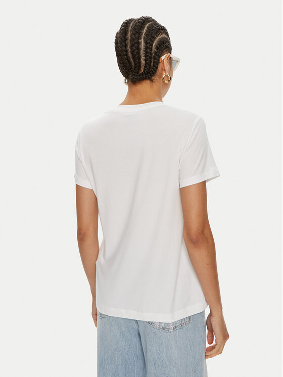 DKNY DKNY Póló P4DHQWNA Fehér Regular Fit