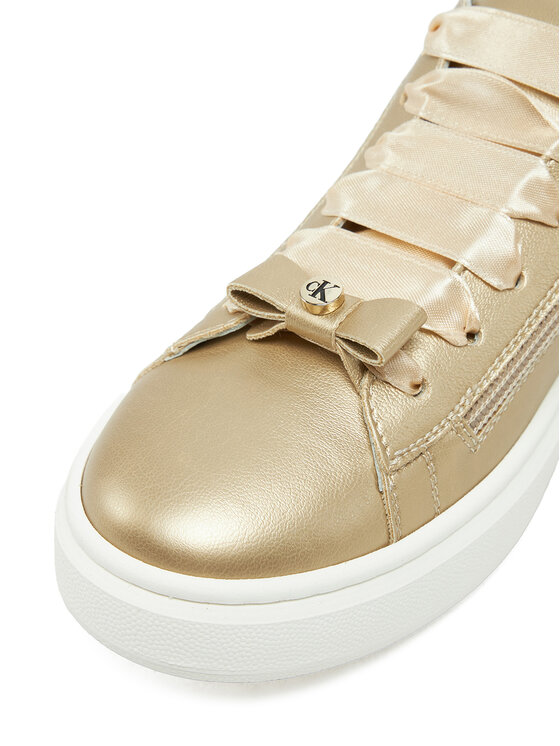 Calvin Klein Jeans Laisvalaikio batai Calvin Klein Jeans Low Cut Lace-Up Sneaker V4A9-83046-1322 S Auksinė