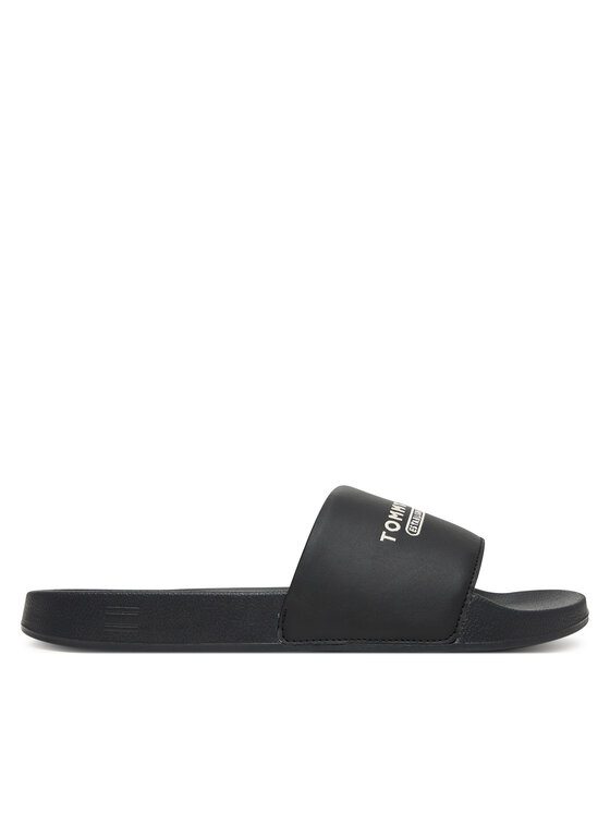 Tommy Hilfiger Šlepetės Tommy Hilfiger Raised Pool Slide FM0FM05761 Juoda