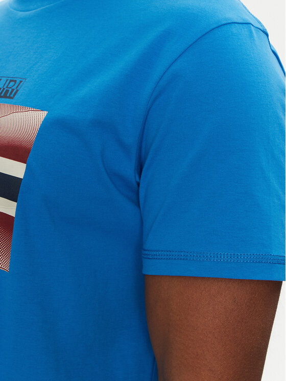 Napapijri Napapijri T-shirt S-Lari NP0A4IE5B2W1 Blu Regular Fit