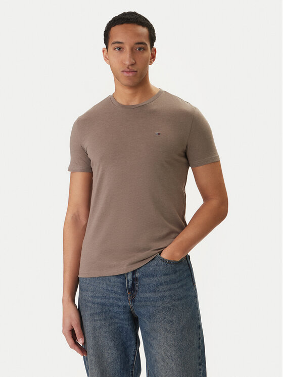 Tommy Jeans Tommy Jeans Camiseta DM0DM20363 Beis Slim Fit