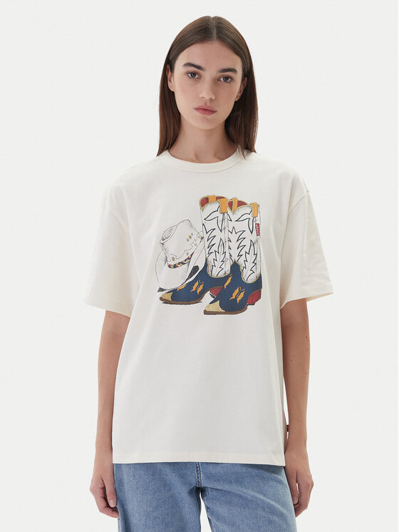 Levi's® Levi's® Camiseta Graphic Tabor 001MX-0007 Écru Regular Fit