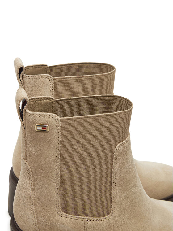 Tommy Hilfiger Členková obuv s elastickým prvkom Tommy Hilfiger FW0FW08429 Béžová