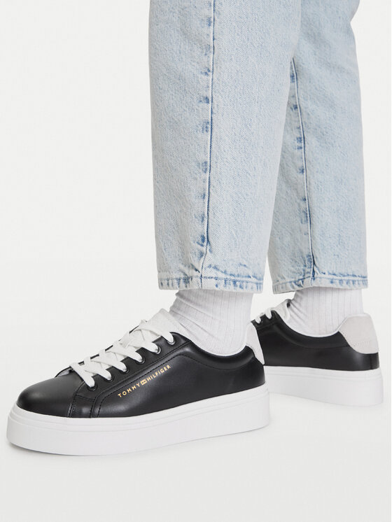 Tommy Hilfiger Сникърси Tommy Hilfiger Th Feminine Platform Monogram FW0FW09594 Черен