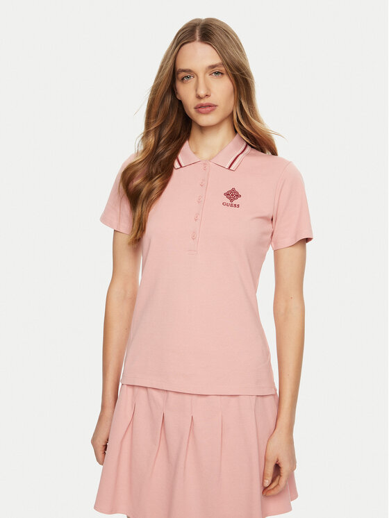 Guess Guess Polo marškinėliai V5RP02 KCOK1 Rožinė Regular Fit