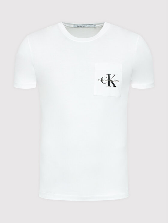 Calvin Klein Jeans Calvin Klein Jeans Marškinėliai J30J320936 Balta Slim Fit