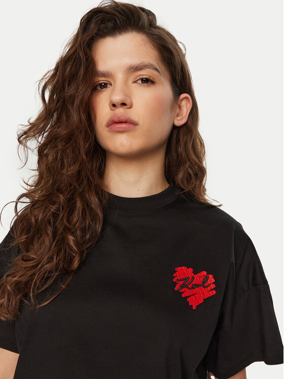 KARL LAGERFELD KARL LAGERFELD Majica A1W17074 Črna Regular Fit