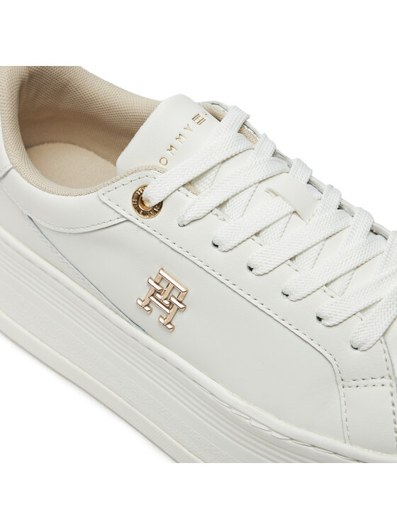 Tommy Hilfiger Zapatillas Tommy Hilfiger Th Platform Sneaker Lthr FW0FW08209 Écru