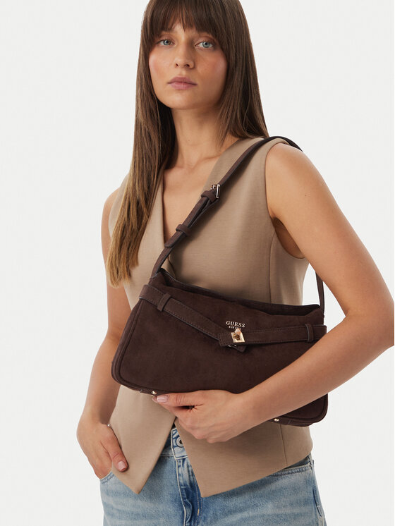 Guess Torebka Guess Ella HWSG97 54180 Brązowy ciemny