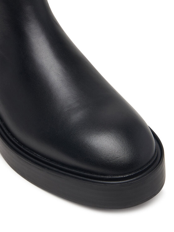 Calvin Klein Kozačky Calvin Klein Conc Welt High Boot Lth HW0HW03213 Černá