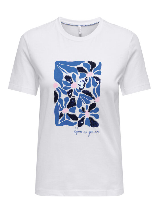 ONLY ONLY Camiseta Kita 15367568 Blanco Regular Fit