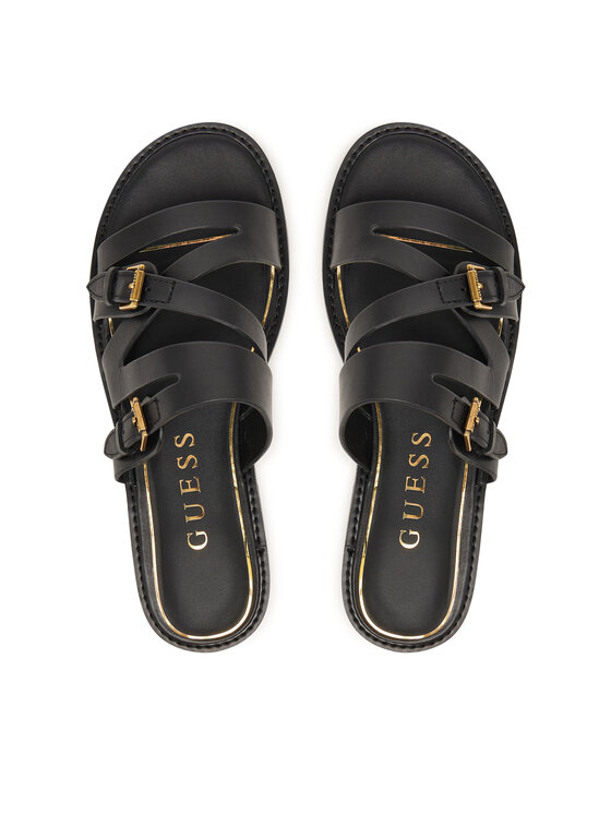 Guess Шльопанці Guess FLJGRY LEA03 Чорний
