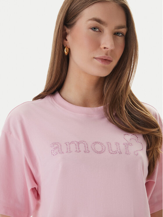 ONLY ONLY Camiseta Rhine 15368901 Rosa Boxy Fit