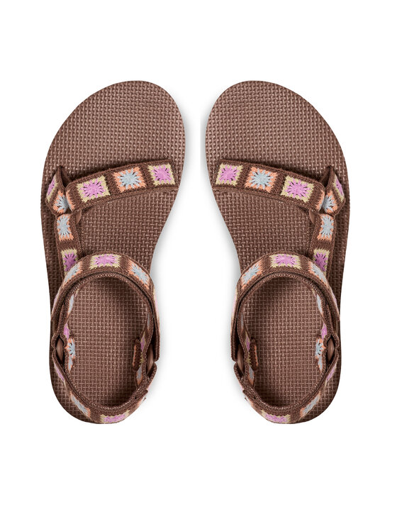 Teva Sandály Teva Flatform Universal Crochet 1150210 Hnědá