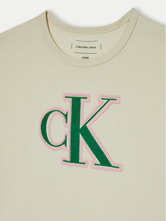 Calvin Klein Jeans Calvin Klein Jeans T-shirt IG0IG02806 Écru Boxy Fit