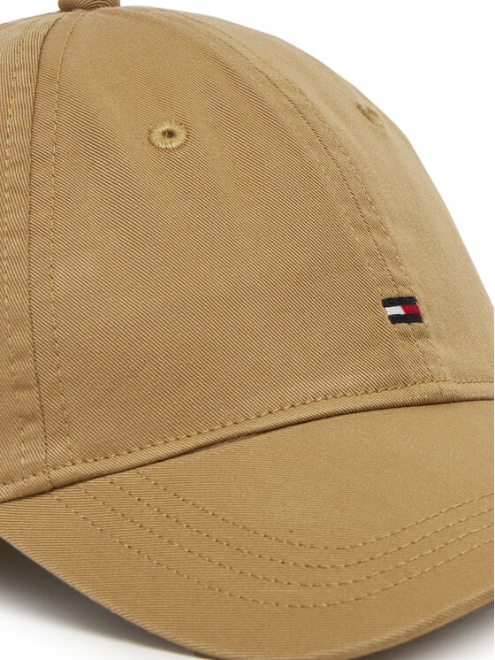 Tommy Hilfiger Cepure ar nagu Tommy Hilfiger Essential Flag Soft Cap AW0AW17632 Bēšs