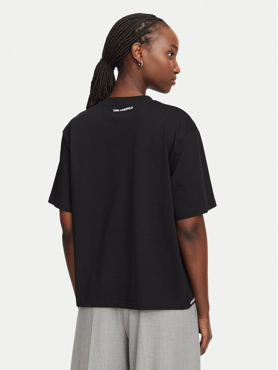 KARL LAGERFELD KARL LAGERFELD Camiseta B3W17065 Negro Regular Fit
