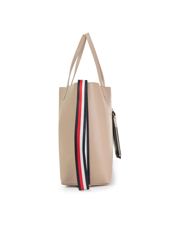 Tommy Hilfiger Geantă Tommy Hilfiger Iconic Tommy Tote Solid AW0AW07325 Bej