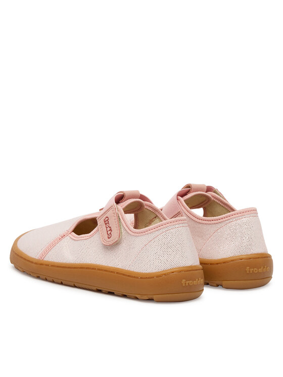Froddo Тапочки Froddo Barefoot Canvas T-Bar G1700439-2 D Рожевий