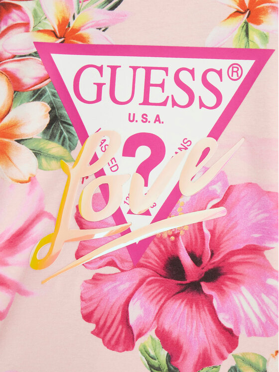 Guess Guess Футболка J6GI03 K6YW4 Рожевий Relaxed Fit