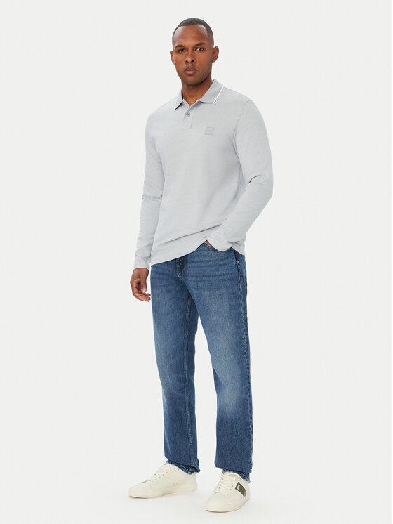 BOSS BOSS Polo PasserfordLong 50566186 Gris Regular Fit