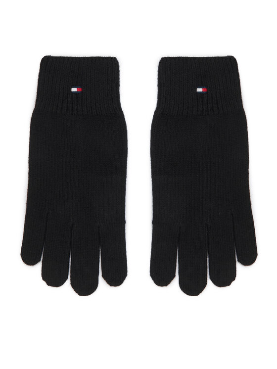 Tommy Hilfiger Ženske rokavice Tommy Hilfiger Flag AW0AW19131 Črna