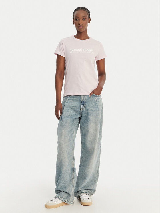 Guess Jeans Guess Jeans Camiseta W6GIC5 K8HM0 Rosa Regular Fit