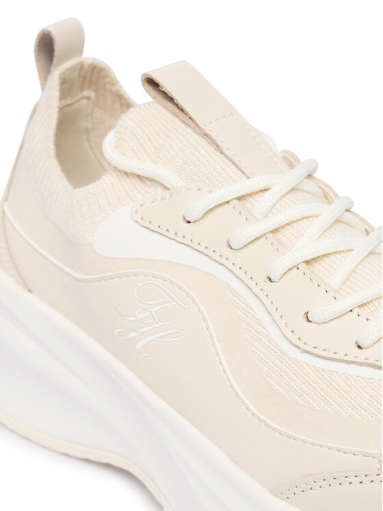 Tommy Hilfiger Αθλητικά Tommy Hilfiger TH Wave Runner FW0FW09484 Κρεμ