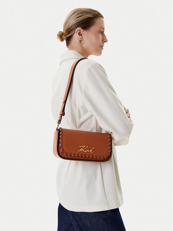 KARL LAGERFELD Ročna torba KARL LAGERFELD A2W30195 Rjava